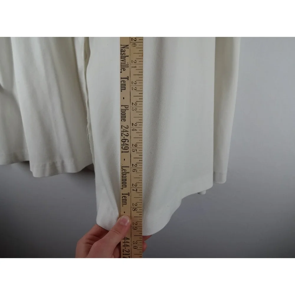 VTG Space Legs Midi Skirt Medium White‎ Button Front Pockets Cottagecore Utiity